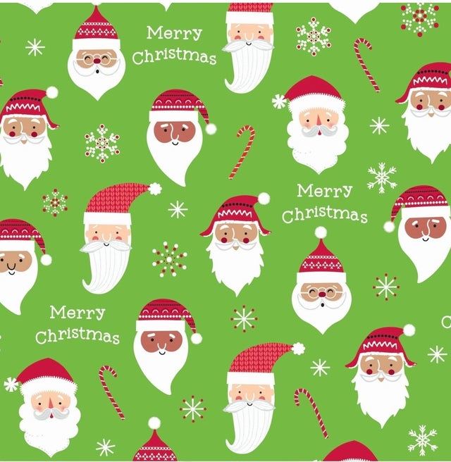 Sugar Cookie Santa 10 ft Jumbo Roll Wrapping Paper